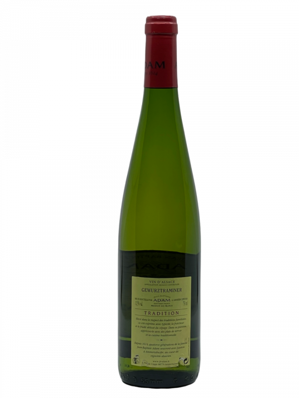 Alsace Gewurztraminer domaine Jean Baptiste Adam viticole vinicole famille tradition vigneron vigne vin blanc moelleux liquoreux vignoble cépage millésime corsé charpenté bouquet nez bouche final intense magnifique arôme palette aromatique fruits exotiques ananas banane mangue kiwi fleur épice puissant richesse alcoolique longévité exceptionnelle