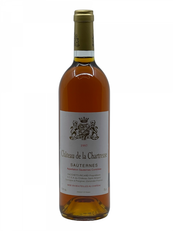 Bordeaux Sauternes appellation Château de la Chartreuse qualité vin blanc liquoreux sélection pourriture noble vinification composition savoir-faire tradition succession expression terroir style puissance fraîcheur pourriture noble vinification complexité aromatique assemblage cépage Sémillon Sauvignon Blanc Muscadelle millésime nez bouche attaque finale note arôme bouquet couleur robe reflets ambré intense parfum douceur nervosité fin équilibré délicat suave plaisir coing melon agrumes souple harmonie gustative olfactive