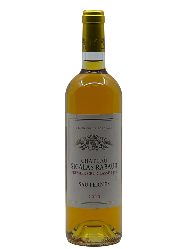 Bordeaux Sauternes Château Sigalas Rabaud Premier Grand Cru Classé 1855 qualité vin blanc liquoreux liqueur fraicheur concentré puissant élégance rare amateur famille propriété tradition savoir-faire domaine pourriture noble vinification composition millésime nez bouche attaque finale note arôme bouquet couleur robe reflets fruits frais agrumes confit texture délicieuse densité combinaison cuvée vieillissement fruits exotiques mangue papaye marmelade confiture gelée orange abricot poire noix immortelle sable oxydatif coing révélation équilibre douceur épice safran intense subtil pamplemousse rose élégance minéral vivacité raffinée potentiel aromatique