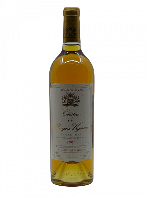 Bordeaux Sauternes Château de Rayne Vigneau Premier Grand Cru Classé 1855 qualité vin blanc liquoreux sélection pourriture noble vinification composition savoir-faire expression terroir style puissance fraîcheur pourriture noble vinification complexité aromatique cépage assemblage sémillon sauvignon blanc millésime nez bouche attaque finale note arôme bouquet couleur robe reflets miel fruits frais agrumes confit texture délicieuse vanille zeste citron confit figue raisin Corinthe acidulée amande grillée persistance vieillissement fruits exotiques révélation équilibre sucre acide douceur épice intense minéralité verticalité