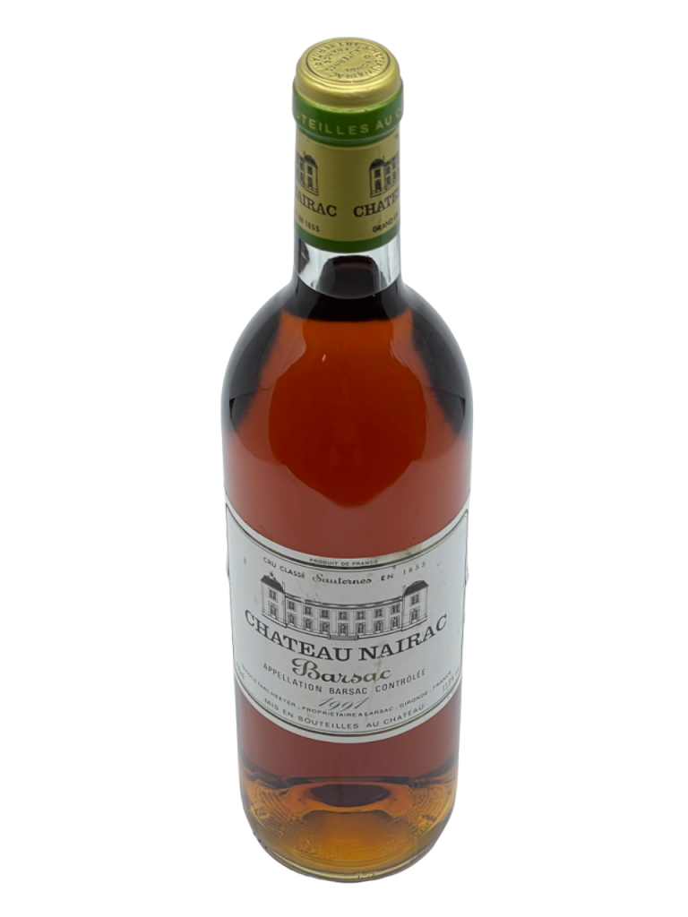 Bordeaux Barsac Sauternes Château Nairac Grand Cru Classé 1855 qualité vin blanc liquoreux sélection pourriture noble vinification composition savoir-faire expression terroir style puissance fraîcheur pourriture noble vinification complexité aromatique assemblage cépage sémillon sauvignon muscadelle millésime nez bouche attaque finale note arôme bouquet couleur palais robe or reflets liqueur riche intense vanille onctueux fruits tropicaux concentré puissant généreux ample richesse vieillissement