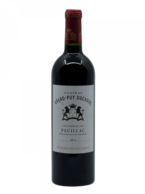 Bordeaux Pauillac 1855 classement Grand Cru Classé château grand puy ducasse propriété grand vin rouge fameux médoc terroir assemblage cépage cabernet sauvignon merlot millésime nez bouche attaque finale note arôme bouquet couleur palais robe intense structuré équilibré élégant complexité aromatique fruits noirs cassis mûre réglisse fumée café tabac blond texture douce saveur délicate exceptionnelle capacité garde vieillissement maturité apogée