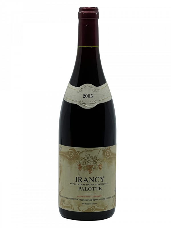 Bourgogne Irancy Palotte Franck François Givaudin appellation climat vigne vin rouge notoriété assemblage cépage pinot noir césar millésime nez bouche attaque finale note arôme bouquet palais couleur robe reflets délicatesse boisé ample souple tanin fin charpenté fruits rouges