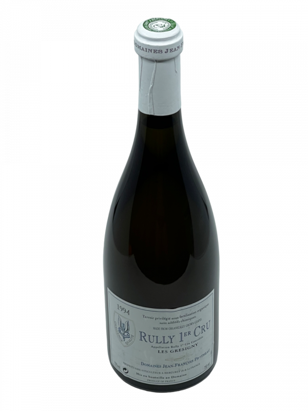 Bourgogne Rully Premier Cru Les Grésigny appellation climat vignoble vin blanc Domaine Jean François Protheau visionnaire impulsion Mercurey filiale négoce cuvée cépage chardonnay or millésime nez bouche attaque finale note arôme bouquet couleur robe palais finesse qualité ampleur rondeur gourmandise complexe fût grillé torréfaction fruits jaunes mirabelle pêche citron boisé dégustation fraîche poivré original garde vieillissement sagesse