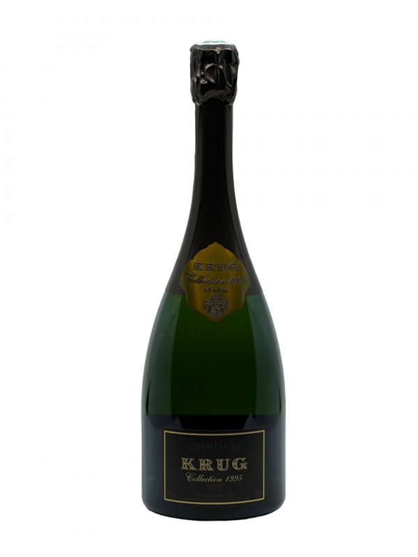 Champagne brut millésimé Maison Krug collection 1995 fondateur joseph krug expression temps visionnaire passionné vinothèque unique réserve monde parcelle prestigieux Clos Mesnil Clos Ambonnay patrimoine exception vigne collectionneur bouteille optimal cave flacon dégustation épanouissement assemblage cépage pinot noir meunier chardonnay millésime nez bouche attaque finale note arôme bouquet palais palette aromatique couleur robe reflets or pâle éclatant cacao marmelade orange biscuit saveurs exquises madeleine nuance délicieux magnifique fraîcheur remarquable