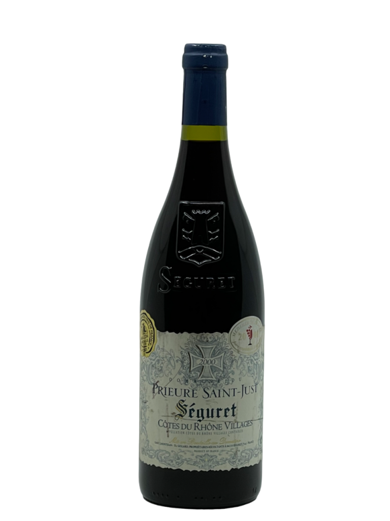 Rhône Côtes du Rhône Villages Séguret Domaine du Prieuré Saint Just appellation vallée du Rhône climat terroir Montmirail vigne vin rouge valeur millésime cépage Granche Syrah Mourvèdre nez bouche attaque finale note arôme bouquet palais couleur robe reflets grenat envoûte profond puissant fruité senteur épicé parfum structure tanin fondu garde vieillissement