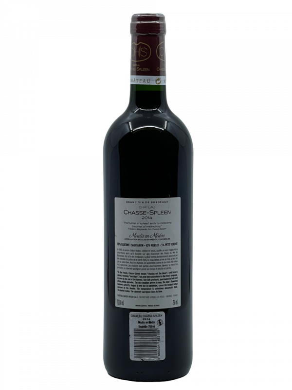 Bordeaux Moulis en Médoc Château Chasse Spleen Grand cru exceptionnel histoire propriété vignoble vin rouge héritage Château Gressier Grand Poujeaux Castaing jacques Meurlaut négociant domaine harmonieux tannique corsé bouqueté grande élégance millésime nez bouche attaque finale note arôme bouquet couleur robe reflets rubis mûr pruneau meilleurs crus