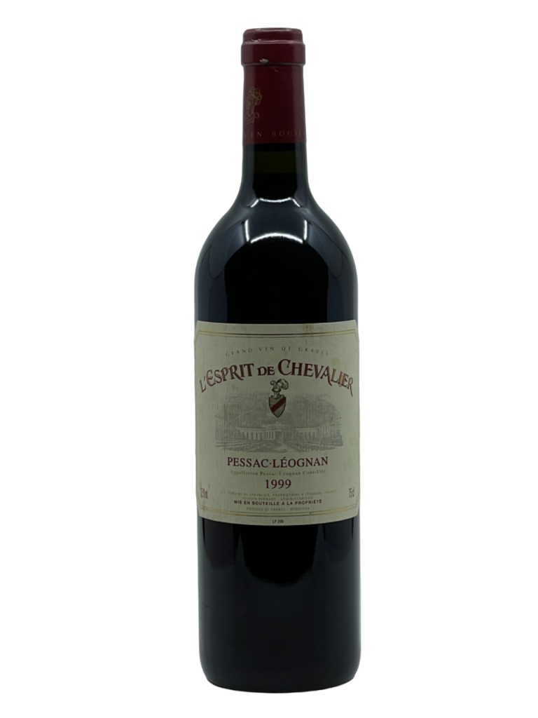 Bordeaux Pessac Léognan L’Esprit de Chevalier Domaine de Chevalier second vin Grand Cru Classé Graves 1855 appellation approche sélective récolte évolution maturité propriété vignoble terroir vigne vin rouge assemblage cépage cabernet sauvignon merlot petit verdot millésime nez bouche attaque finale note arôme bouquet palais palette aromatique couleur robe reflets structure précision puissant parfait élégance équilibre magnifique prodigieux fraîcheur parfumé fruitée suave épicé fumée tanin éclat vieillissement