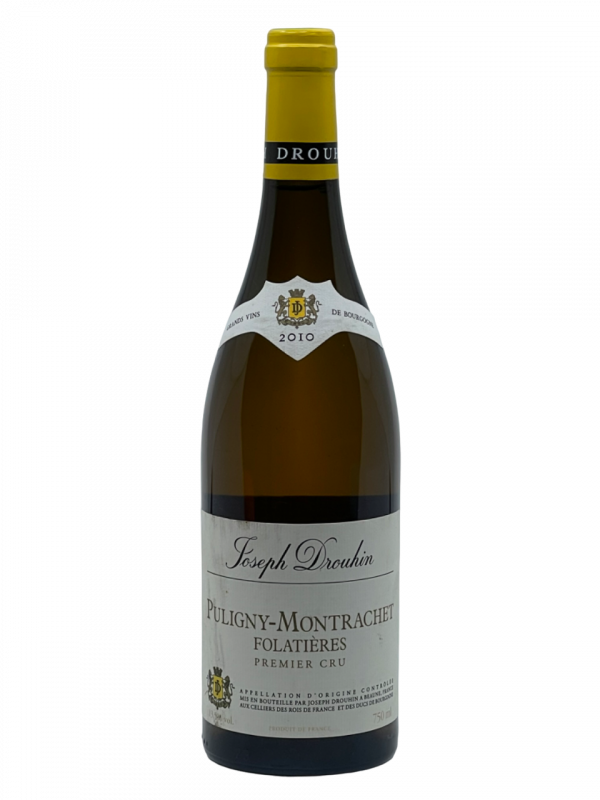 Bourgogne Puligny Montrachet Premier Grand Cru Folatières climat appellation domaine maison Joseph Drouhin vigneron viticole vigne vin blanc histoire parcelle exposition cépage chardonnay perfection élégance millésime nez bouche attaque finale note arôme bouquet couleur robe reflets belle vert boisé dragée amande parfum découverte fleur blanche oranger jasmin cèdre pin maritime fraîche ronde large tarte citron chocolat mangue mûre maturité