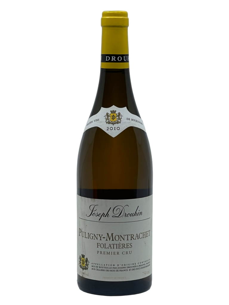 Bourgogne Puligny Montrachet Premier Grand Cru Folatières climat appellation domaine maison Joseph Drouhin vigneron viticole vigne vin blanc histoire parcelle exposition cépage chardonnay perfection élégance millésime nez bouche attaque finale note arôme bouquet couleur robe reflets belle vert boisé dragée amande parfum découverte fleur blanche oranger jasmin cèdre pin maritime fraîche ronde large tarte citron chocolat mangue mûre maturité