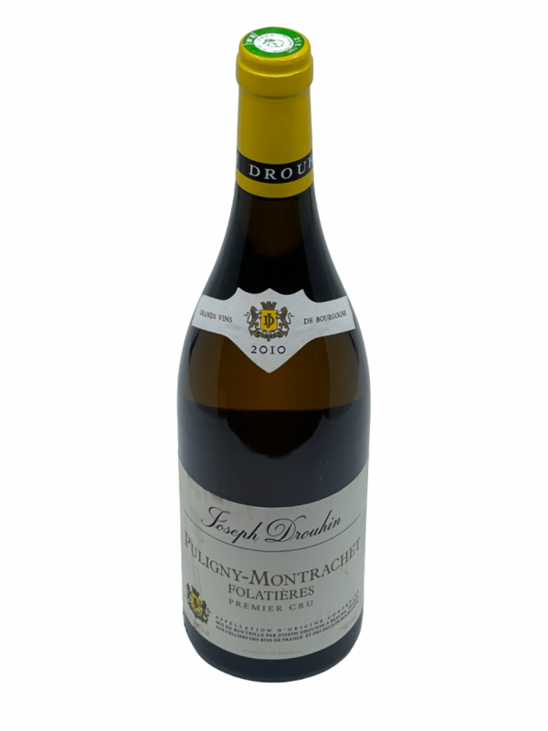 Bourgogne Puligny Montrachet Premier Grand Cru Folatières climat appellation domaine maison Joseph Drouhin vigneron viticole vigne vin blanc histoire parcelle exposition cépage chardonnay perfection élégance millésime nez bouche attaque finale note arôme bouquet couleur robe reflets belle vert boisé dragée amande parfum découverte fleur blanche oranger jasmin cèdre pin maritime fraîche ronde large tarte citron chocolat mangue mûre maturité