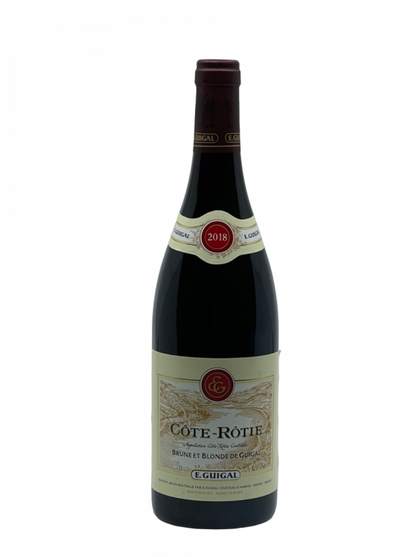 Rhône Côte Rôtie Guigal Brune Blonde appellation véritable joyau viticole vignes vin rouge domaine familial exploitation renommée réputation marque mondial reconnaissance tradition savoir-faire génération millésime nez bouche attaque finale note arôme bouquet couleur robe reflets style classique nuance tourbe olive réglisse terreuse magnifique cassis fruits noirs belle texture riche profondeur richesse étonnante corsé vieillissement apogée maturité