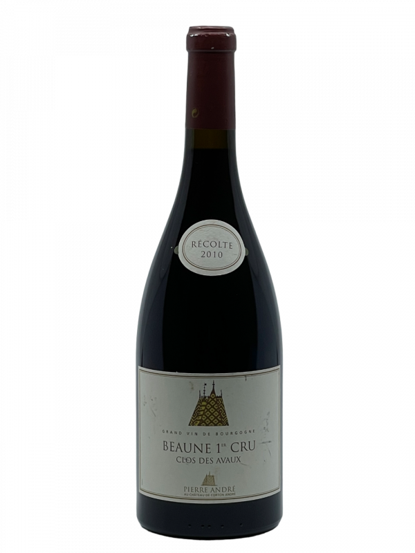 Bourgogne Beaune Premier Cru Clos des Avaux Château Corton Pierre André appellation climat colline superficie hectare vignes vin rouge parcelle raisin terroir connaissance élevage vinification fût de chêne noble barrique millésime nez bouche attaque finale note arôme bouquet palais couleur robe reflets couleur carmin cerise griottes cassis vanille tanin soyeux intense fruits rouges noirs maturité apogée vieillissement