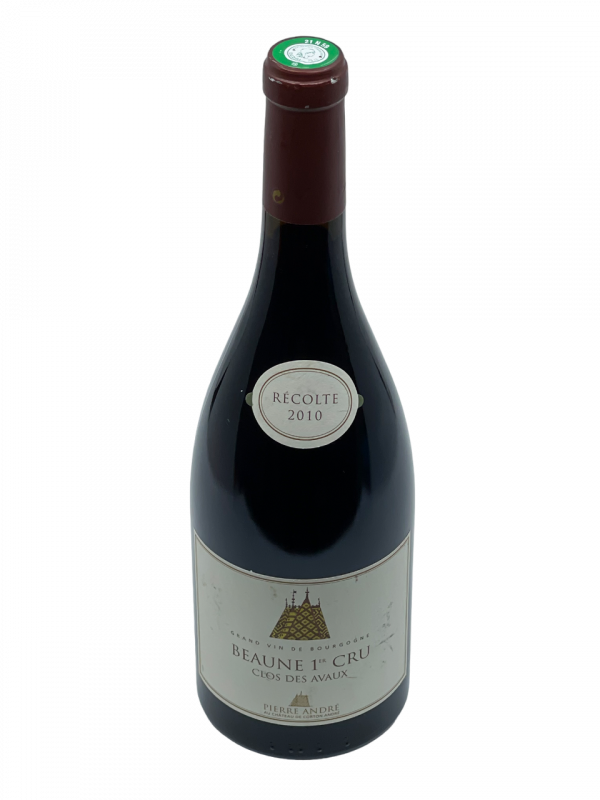 Bourgogne Beaune Premier Cru Clos des Avaux Château Corton Pierre André appellation climat colline superficie hectare vignes vin rouge parcelle raisin terroir connaissance élevage vinification fût de chêne noble barrique millésime nez bouche attaque finale note arôme bouquet palais couleur robe reflets couleur carmin cerise griottes cassis vanille tanin soyeux intense fruits rouges noirs maturité apogée vieillissement