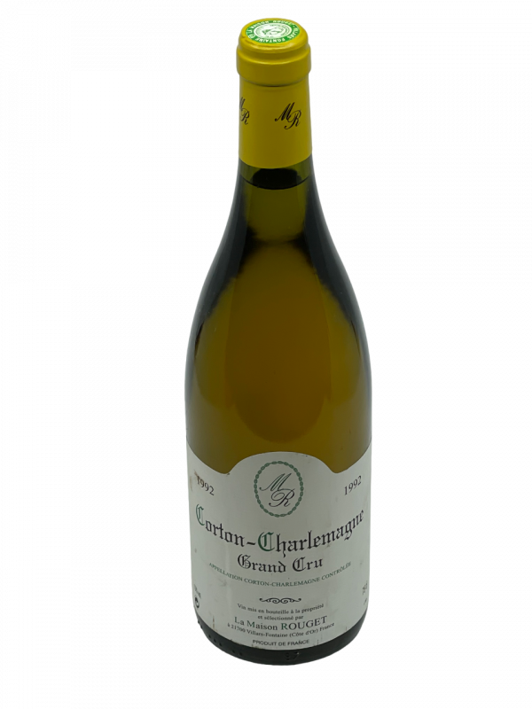 Bourgogne Corton Charlemagne Grand Cru Maison Rouget appellation climat colline montagne des cortons charme vin blanc parcelle chardonnay cépage terroir vinification millésime nez bouche attaque finale note arôme bouquet palais couleur robe reflets étincelle élégance équilibre fruits blancs agrumes magnifique fraîcheur texture grasse amplitude persistance floral superbe pâtissier fruits secs coque boisé intense délicat corsé précision brillant remarquable minérale