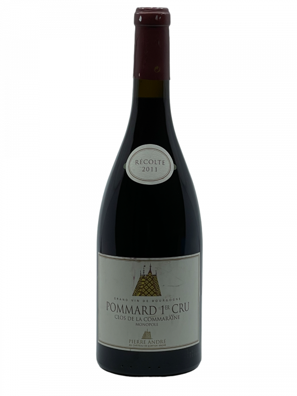 Bourgogne Pommard Premier Cru Clos de la Commaraine Monopole Château Corton Pierre André appellation climat colline superficie hectare vignes vin rouge parcelle raisin terroir connaissance élevage vinification fût de chêne noble barrique panoplie aromatique millésime nez bouche attaque finale note arôme bouquet palais couleur robe reflets couleur carmin cerise burlat griotte cassis mûre menthe sauvage velouté acidité longueur vanille tanin soyeux intense fruits rouges noirs maturité apogée vieillissement garde resplendissant merveille texture dense