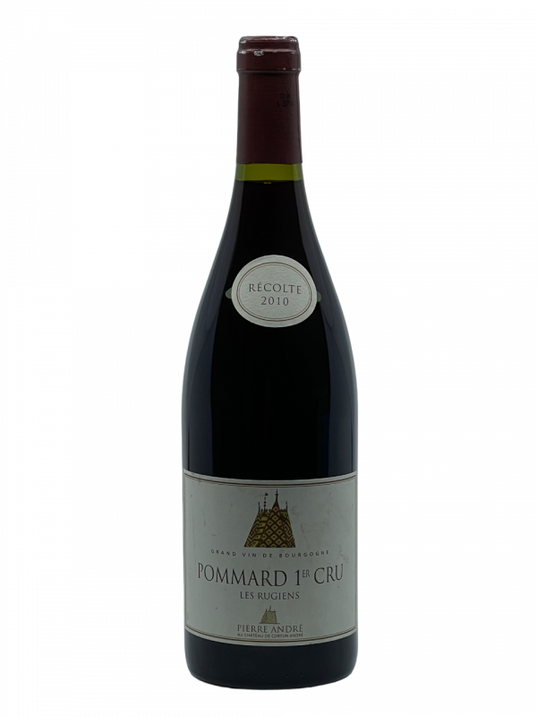 Bourgogne Pommard Premier Cru Les Rugiens Château Corton Pierre André appellation climat colline superficie hectare vignes vin rouge parcelle raisin terroir connaissance élevage vinification fût de chêne noble barrique panoplie aromatique millésime nez bouche attaque finale note arôme bouquet palais couleur robe reflets couleur carmin cerise burlat griotte cassis mûre menthe sauvage velouté acidité longueur vanille tanin soyeux intense fruits rouges noirs maturité apogée vieillissement garde resplendissant merveille texture dense