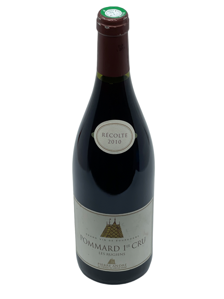 Bourgogne Pommard Premier Cru Les Rugiens Château Corton Pierre André appellation climat colline superficie hectare vignes vin rouge parcelle raisin terroir connaissance élevage vinification fût de chêne noble barrique panoplie aromatique millésime nez bouche attaque finale note arôme bouquet palais couleur robe reflets couleur carmin cerise burlat griotte cassis mûre menthe sauvage velouté acidité longueur vanille tanin soyeux intense fruits rouges noirs maturité apogée vieillissement garde resplendissant merveille texture dense