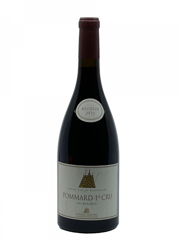 Bourgogne Pommard Premier Cru Les Rugiens Château Corton Pierre André appellation climat colline superficie hectare vignes vin rouge parcelle raisin terroir connaissance élevage vinification fût de chêne noble barrique panoplie aromatique millésime nez bouche attaque finale note arôme bouquet palais couleur robe reflets couleur carmin cerise burlat griotte cassis mûre menthe sauvage velouté acidité longueur vanille tanin soyeux intense fruits rouges noirs maturité apogée vieillissement garde resplendissant merveille texture dense