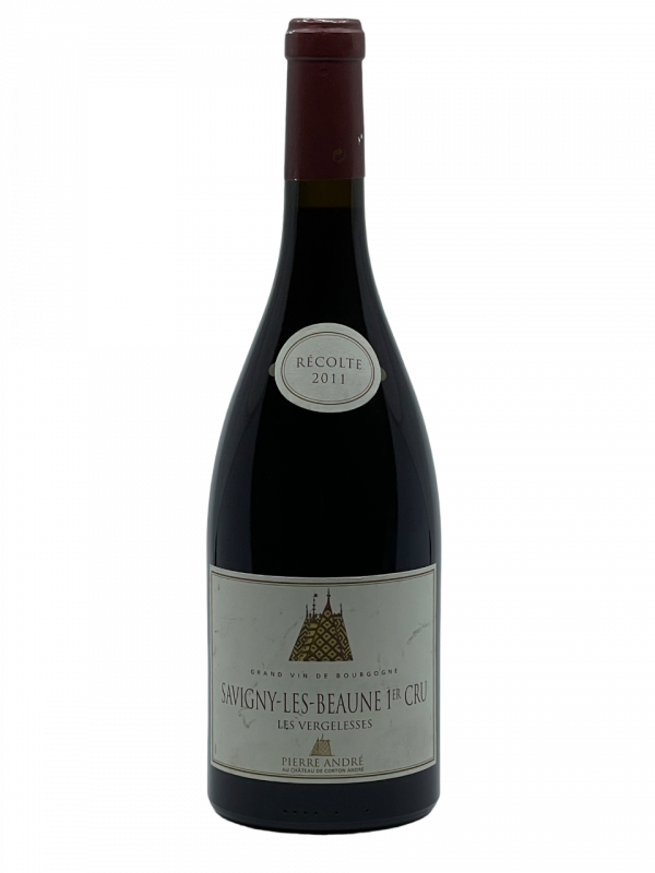 Bourgogne Savigny lès Beaune Premier Cru Les Vergelesses Château Corton Pierre André appellation climat colline superficie hectare vignes vin rouge parcelle raisin terroir connaissance élevage vinification fût de chêne noble barrique panoplie aromatique millésime nez bouche attaque finale note arôme bouquet palais couleur robe reflets couleur carmin cerise burlat griotte cassis mûre menthe sauvage velouté acidité longueur vanille tanin soyeux intense fruits rouges noirs maturité apogée vieillissement garde resplendissant merveille texture dense