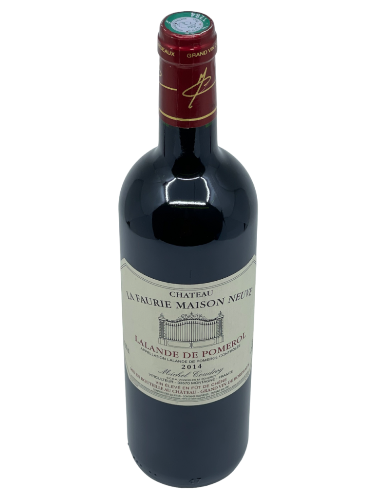 Bordeaux Lalande Pomerol Château La Faurie Maison Neuve Michel Coudroy héritage appellation vignoble vigne vin rouge élaboration superficie hectare superbe millésime nez bouche attaque finale note arôme bouquet couleur robe reflets grenat mauve racé riche charnu finesse élégance fruité compoté gourmande voluptueuse fruits noirs cassis mûre violette prune tanin soyeux épicé