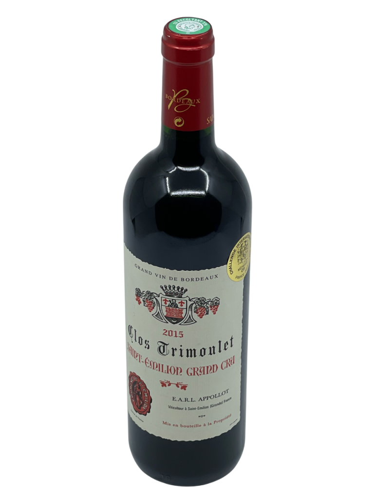 Bordeaux Saint Émilion Grand Cru Clos Trimoulet Famille Appollot vigne vin rouge propriété familiale excellence tradition savoir-faire génération assemblage cépage merlot cabernet franc cabernet sauvignon millésime nez bouche attaque finale note arôme bouquet couleur robe reflets rubis fruits cassis groseille boisé franche élégante équilibre charme médaille or