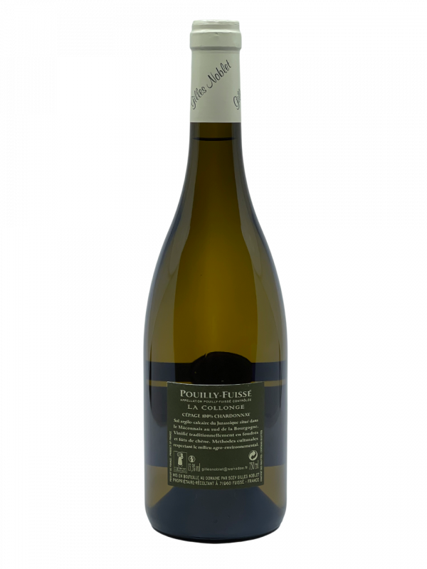 Bourgogne Pouilly Fuissé La Collonge vigne vin blanc domaine Gilles Noblet passion savoir-faire authenticité génération terroir tradition valeurs familiales respect millésime cépage chardonnay raisins maturité élégant complexe expressifs robe couleur nez bouche finale or pâle reflets verts bouquet arômes notes florales onctuosité élégant fruité boisé délicat séduisant harmonie gustative richesse réputation