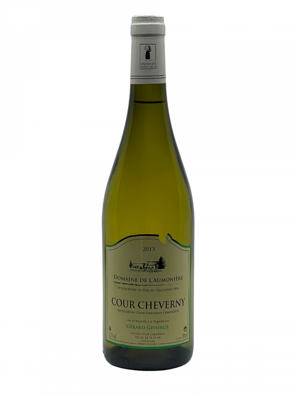 Loire Cour Cheverny Domaine de l’Aumonière Gérard Givierge vignoble vigne vin blanc Château superficie hectare propriété domaine transmission succession génération tradition savoir-faire millésime nez bouche attaque finale note arôme bouquet palais palette aromatique couleur robe reflets sec vif longueur agréable jeunesse dégustation fruits vieillissement maturité apogée garde doré saveur délicate miel acacia