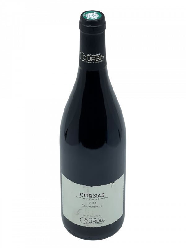 Rhône Cornas Champelrose appellation lieu-dit Domaine Laurent & Dominique Courbis véritable joyau viticole vignes vin rouge propriété domaine familial exploitation notoriété renommée réputation marque mondial reconnaissance héritage parcelle exploitation hectare cépage Syrah millésime nez bouche attaque finale note arôme bouquet couleur robe noire profonde complexité fruits noirs fumée tapenade ample expressive équilibre subtil puissance velouté longueur épice minéralité reflets richesse étonnante corsé vieillissement apogée maturité