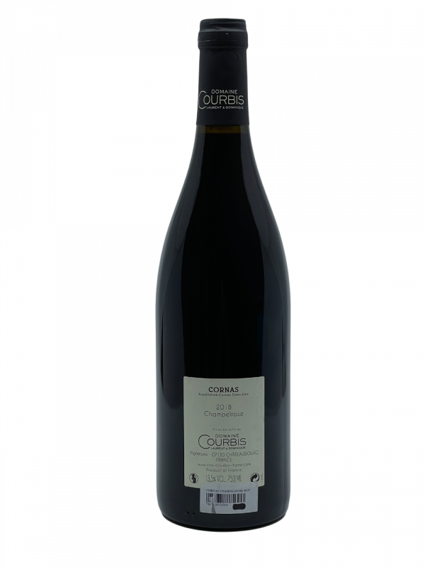 Rhône Cornas Champelrose appellation lieu-dit Domaine Laurent & Dominique Courbis véritable joyau viticole vignes vin rouge propriété domaine familial exploitation notoriété renommée réputation marque mondial reconnaissance héritage parcelle exploitation hectare cépage Syrah millésime nez bouche attaque finale note arôme bouquet couleur robe noire profonde complexité fruits noirs fumée tapenade ample expressive équilibre subtil puissance velouté longueur épice minéralité reflets richesse étonnante corsé vieillissement apogée maturité