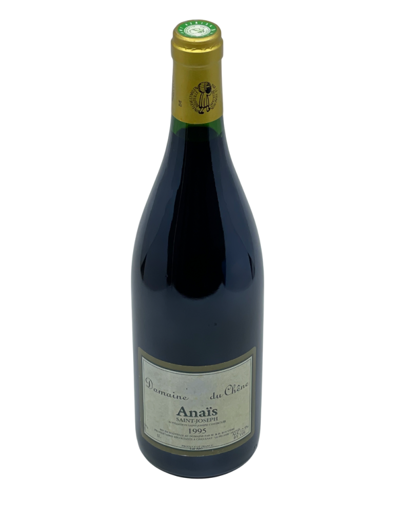 Rhône Saint Joseph Cuvée Anaïs appellation domaine du Chêne terroir condrieu vigne vin rouge millésime nez bouche attaque finale note arôme bouquet couleur robe reflets finesse fruité séducteur sélection vieilles vignes coteau grenat foncé confiture fruits noirs mûrs fumée poivré puissant granit minéral sublime mûre myrtille réglisse épice poivre noir tanin persistance