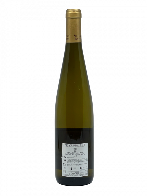 Alsace Grand Cru Zinnkoepflé Gewurztraminer cépage Domaine Schlegel Boeglin vigne vin blanc vignoble Alsacien terroir Vallée Noble expression dynamisme expérience génération savoir-faire tradition famille racine millésime nez bouche attaque finale note arôme bouquet couleur robe reflets dorée palais palette aromatique intense fruits tropicaux litchi mangue épice floral rose gingembre verveine miel fruits mûrs impression richesse onctuosité texture veloutée acidité élégance final équilibre fraîcheur