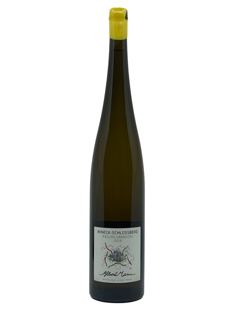 Alsace Grand Cru Wineck Schlossberg appellation terroir climat domaine albert mann famille histoire réputation riesling cépage vignerons parcelle superficie hectare vigne vin blanc sec bouteille magnum goulot bague millésime nez bouche attaque finale note arôme bouquet palais palette aromatique couleur robe reflets matière amer salinité superbe merveilleux parfumé citronné épicé charmant racé longueur excellent énergie précision