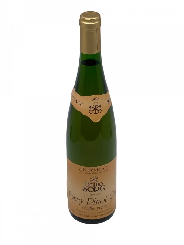 Alsace tokay pinot gris cépage vin blanc domaine bruno sorg vignoble vinification qualité vignerons vinification savoir-faire génération millésime nez bouche attaque finale note arôme bouquet couleur robe reflets jaune paille palette aromatique charmeur fruits confits zeste mandarine écorce orange structure solide équilibre parfait