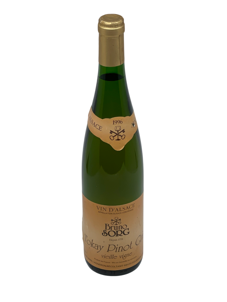 Alsace tokay pinot gris cépage vin blanc domaine bruno sorg vignoble vinification qualité vignerons vinification savoir-faire génération millésime nez bouche attaque finale note arôme bouquet couleur robe reflets jaune paille palette aromatique charmeur fruits confits zeste mandarine écorce orange structure solide équilibre parfait