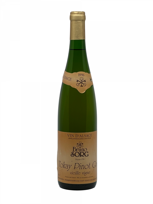 Alsace tokay pinot gris cépage vin blanc domaine bruno sorg vignoble vinification qualité vignerons vinification savoir-faire génération millésime nez bouche attaque finale note arôme bouquet couleur robe reflets jaune paille palette aromatique charmeur fruits confits zeste mandarine écorce orange structure solide équilibre parfait