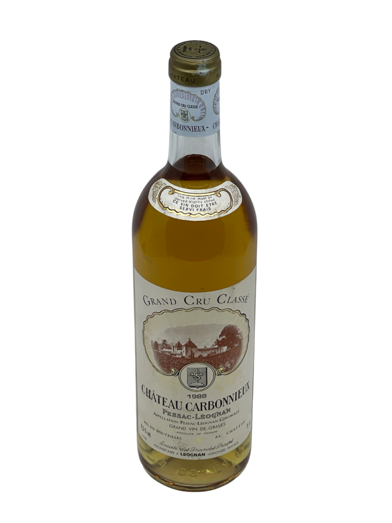 Bordeaux Pessac Léognan Grand Cru Classé Classement 1855 Graves appellation Château Carbonnieux vignoble vigne vin rouge Blanc cépage légende propriété millésime nez bouche attaque finale note arôme bouquet couleur robe reflets vieillissement acidité rondeur évolution fruits secs zeste orange fleur navette dégustation surprise parker wine advocate