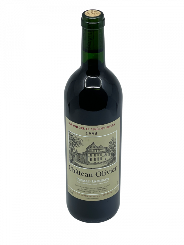 Bordeaux Pessac Léognan Grand Cru Classé Graves Château Olivier histoire domaine hectares vignoble vignes vins rouges blancs spectaculaire ancrage centenaire excellent terroir fertilité précocité cliamt cépages assemblage cabernet merlot sauvignon maturité optimale millésime réussite élégance robe couleur pourpre reflet violet noyau nez bouche finale attaque notes arômes baies noires mûr prune cerise épice orientale fumée structuré équilibré charpenté tanins soyeux fraîcheur années vieillissement profondeur goût merveilleux longueur
