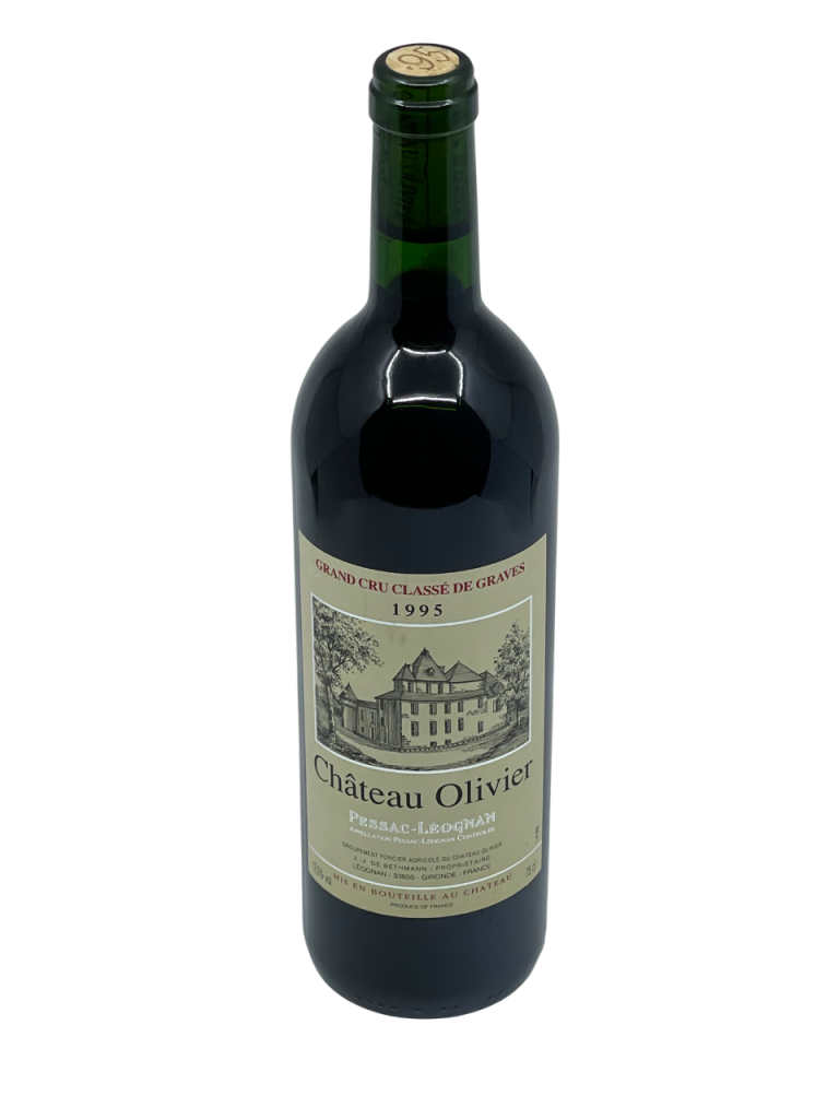 Bordeaux Pessac Léognan Grand Cru Classé Graves Château Olivier histoire domaine hectares vignoble vignes vins rouges blancs spectaculaire ancrage centenaire excellent terroir fertilité précocité cliamt cépages assemblage cabernet merlot sauvignon maturité optimale millésime réussite élégance robe couleur pourpre reflet violet noyau nez bouche finale attaque notes arômes baies noires mûr prune cerise épice orientale fumée structuré équilibré charpenté tanins soyeux fraîcheur années vieillissement profondeur goût merveilleux longueur