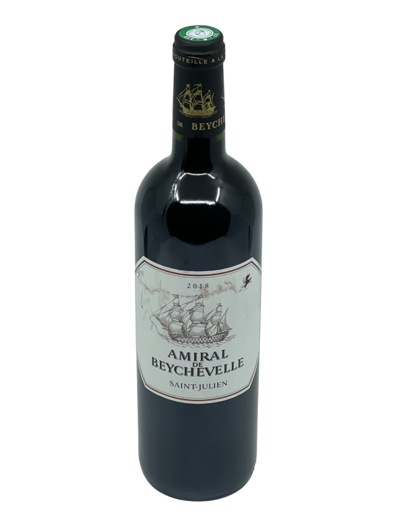 Bordeaux Gironde Saint Julien Beychevelle second vin Amiral de Beychevelle vignoble jeune vigne vin rouge terroir appellation assemblage cépage cabernet sauvignon merlot cabernet franc petit verdot millésime nez bouche attaque finale note arôme bouquet palais palette aromatique couleur robe reflets puissance équilibre volume fruits rouges noirs épicé révélation tanin fondu potentiel garde vieillissement anoblir cave