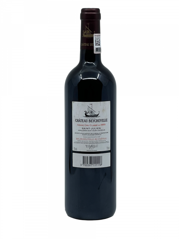 Bordeaux Saint Julien Grand Cru Classé appellation classement 1855 Château Beychevelle superficie hectare exploitation vignoble vigne vin rouge propriétaire domaine groupe Castel Suntory millésime nez bouche attaque finale note arôme bouquet palais palette aromatique couleur robe reflets tannique élégant grenat confiance complexe vanille moka café crème fruits rouges fraîche fruitée généreux riche puissant longue saveur chocolat