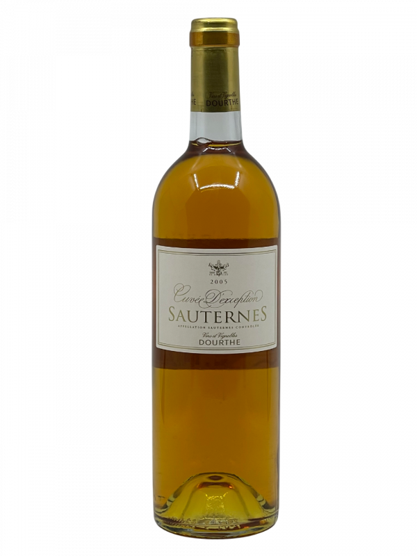 Bordeaux Sauternes vignobles dourthe qualité vin blanc liquoreux fraicheur concentré puissant élégance rare amateur galaxie dourthe propriété domaine Château pourriture noble vinification composition millésime nez bouche attaque finale note arôme bouquet couleur robe reflets fruits frais agrumes confit texture délicieuse densité combinaison cuvée vieillissement fruits exotiques pêche miel confiture gelée agrume abricot poire révélation équilibre douceur raffinée potentiel aromatique garde vieillissement