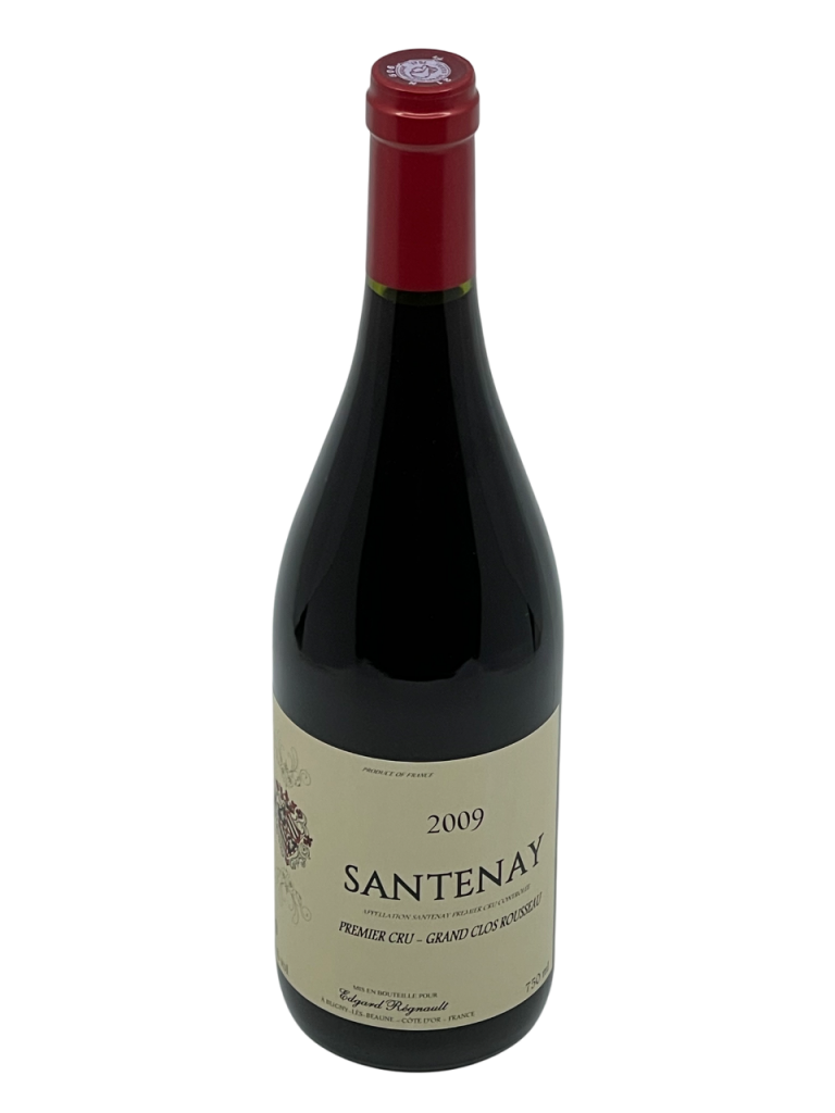 Bourgogne appellation climat Santenay Premier Cru Grand Clos Rousseau Cave de Bourgogne Edgard Régnault Charles Antonin Louis d’Etang Bernard Morey Bertrand de la Ronceray maison négoce domaine vigne vin rouge vignoble côte de beaune réputation millésime nez bouche attaque finale note arôme bouquet palais palette aromatique couleur robe reflets structuré voluptueux aérien florale minéralité pourpre violet concentré sauge safran chèvrefeuille torréfié tendresse constance saline poivre potentiel garde vieillissement maturité apogée