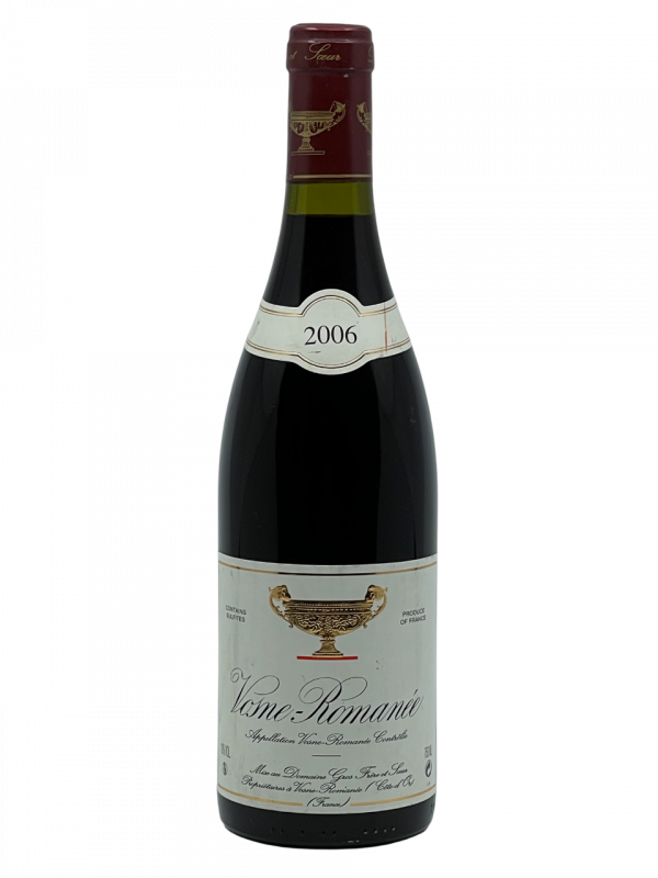 Bourgogne appellation climat Vosne Romanée domaine gros frères et sœurs vignerons génération succession tradition savoir-faire famille domaine exploitation hectare superficie parcelle grand vin rouge complexe millésime pinot noir cépage nez bouche attaque finale note arôme bouquet couleur robe pourpre reflets profondeur année fruits rouges noirs épicée muscade girofle réglisse poivre typique suave texture velours puissance concentré complexité framboise cassis vieillissement apogée maturité