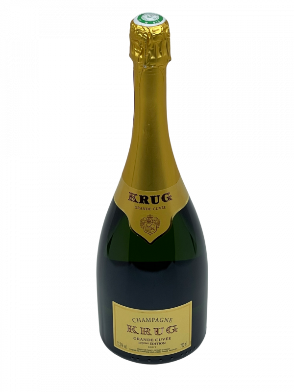 Champagne brut Maison Krug Grande Cuvée 170 édition fondateur joseph krug expression temps visionnaire passionné vinothèque unique réserve monde parcelle prestigieux Clos Mesnil Clos Ambonnay patrimoine exception vigne collectionneur bouteille optimal cave flacon dégustation épanouissement assemblage cépage pinot noir meunier chardonnay millésime nez bouche attaque finale note arôme bouquet palais palette aromatique couleur robe reflets or pâle fine bulle fleurs agrumes amande épice nougat gelée explosion saveur incomparable
