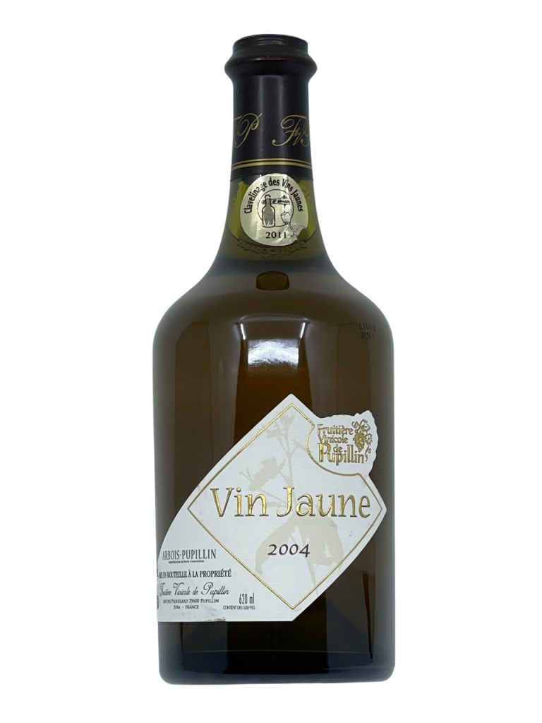 Jura arbois Pupillin appellation vin jaune Fruitière Vinicole de Pupillin coopérative adhérent vignes vignerons viticulture hectare longévité clavelin cépage savagnin millésime complexe puissant fin fraîcheur unique minéralité oxydation subtile nez bouche attaque finale notes arômes agrume noix curry champignon morilles truffes grand somptueux riche en matière complexe épices longueur remarquable