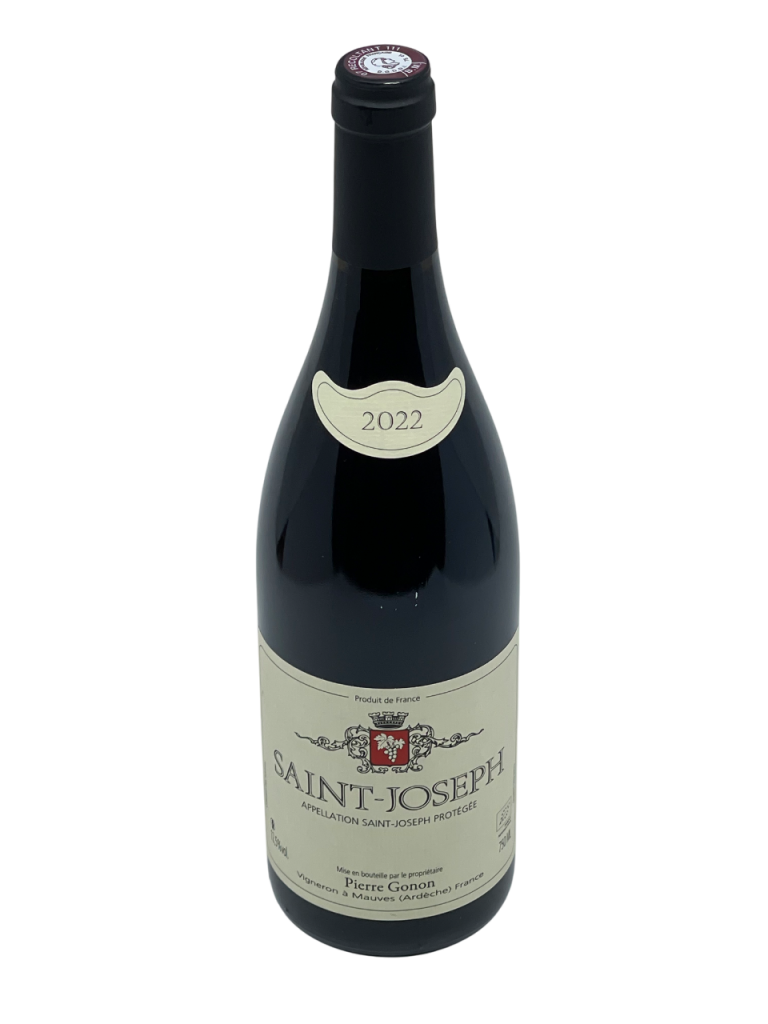 Rhône appellation saint joseph Mauves terroir Ardèche région élite viticulture certification bio vin rouge vignes biologique AB exploitation familiale frère pierre gonon génération succession savoir-faire transmission référence incontournable millésime nez bouche attaque finale note arôme bouquet palais palette aromatique couleur robe reflets fraîcheur maturité raisin équilibré richesse aromatique suave fulgurance complexe fruitée florale épicée trame tanin révélation