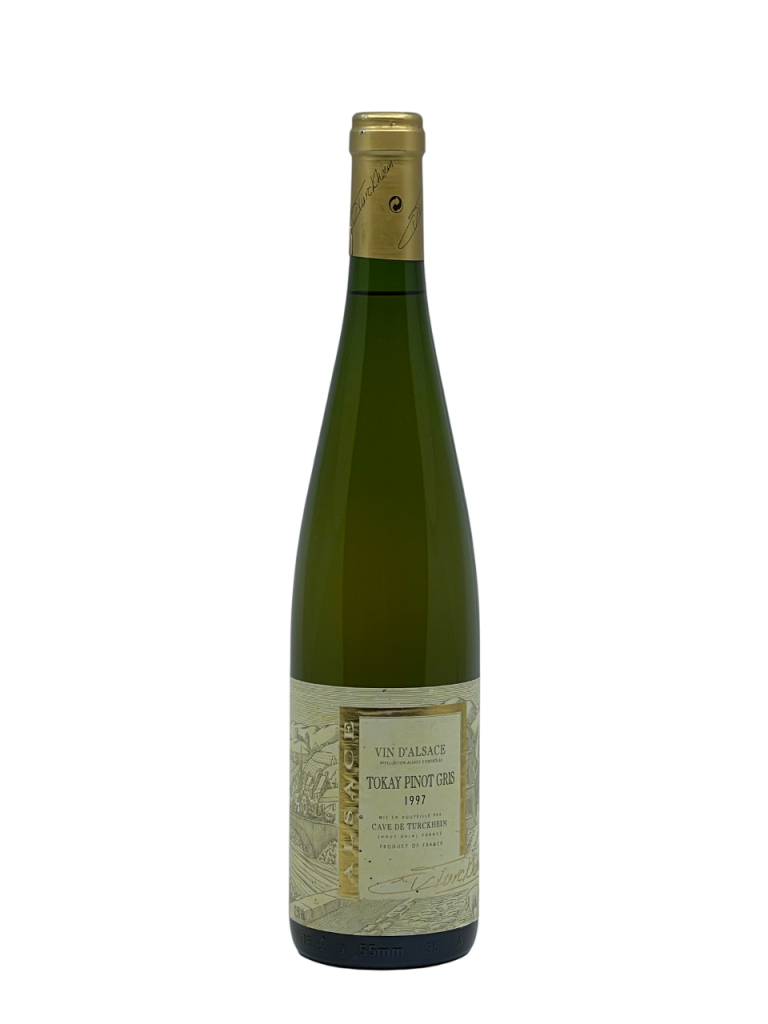Alsace Tokay Pinot Gris cépage appellation Cave de Turckheim coopérative adhérent passion collectif travail rigueur exigeant terroir reconnaissance vigne vin blanc millésime nez bouche attaque finale note arôme bouquet palais palette aromatique couleur robe reflets puissant riche complexe concentré fruits mûrs confits exception produit velouté suave charpenté opulence chair