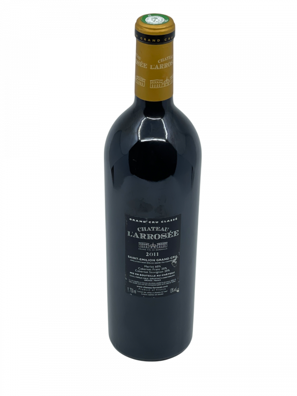 Bordeaux Saint Émilion Grand Cru Classé appellation terroir Château l’Arrosée source histoire réputation Château Ausone Château Haut Brion prestigieux vignoble vigne vin rouge coteaux ensoleillement maturité récolte alliance famille domaine propriété millésime nez bouche attaque finale note arôme bouquet palais palette aromatique couleur robe reflets racé typé puissance finesse régularité renaissance regain élégance complexité capacité vieillissement subtil fruits rouges cassis épice boisé structure tanin soyeux harmonie