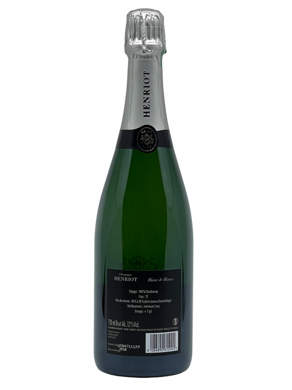 Champagne Brut blanc de Blancs henriot maison négoce apolline joseph génération succession transmission savoir-faire tradition modernité collection vigne vin effervescence réserve perpétuelle création précieux histoire séduction conviction assemblage cépage chardonnay millésime nez bouche attaque finale note arôme bouquet palais palette aromatique couleur robe reflets équilibre perfection finesse puissance dégustation agrume florale fruit noyaux confit texture généreux opulent miel épice douce vanille minéralité fraîcheur crémeuse potentiel garde vieillissement expression parker